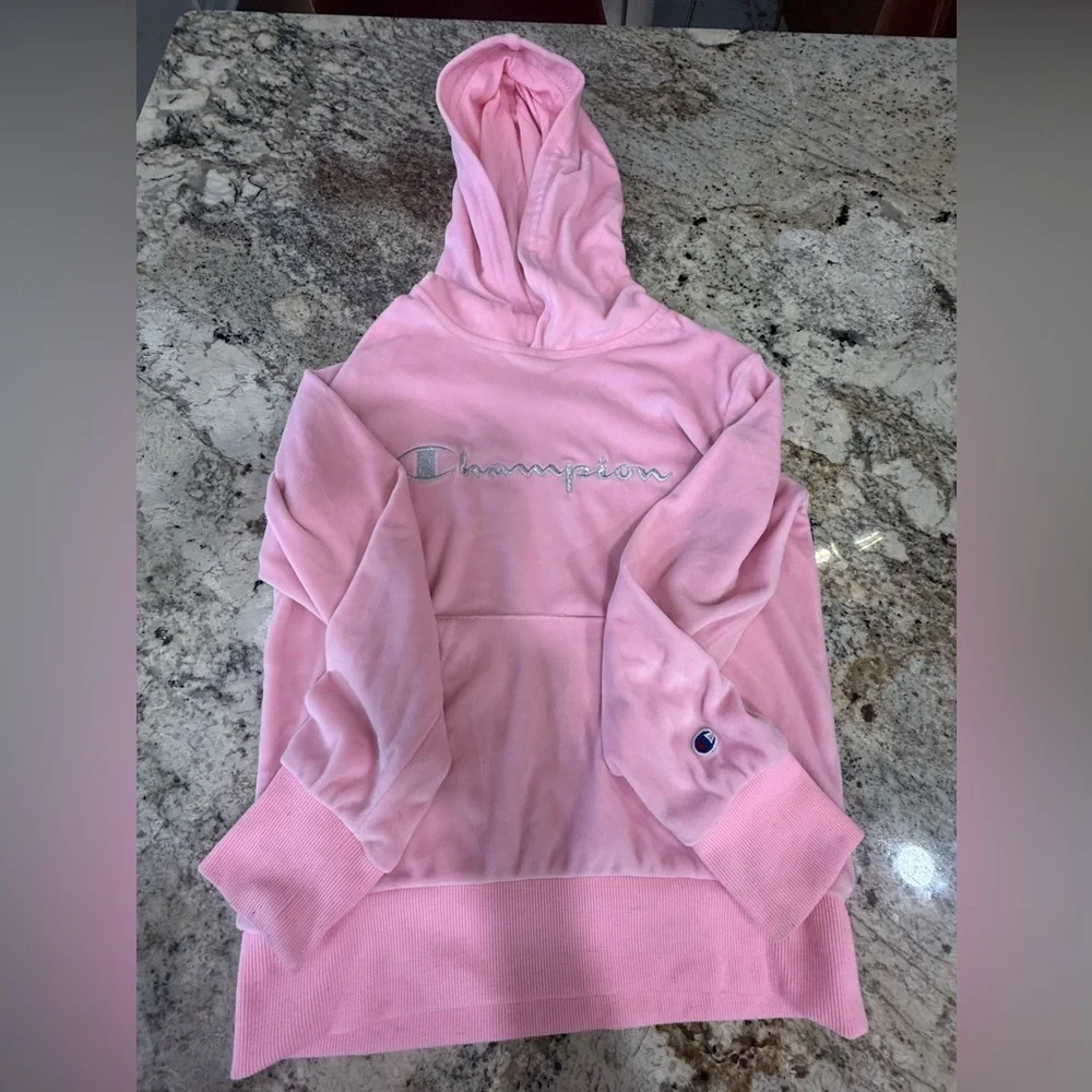 Champion Kids Pink Velour Jogging Set Size 7/8